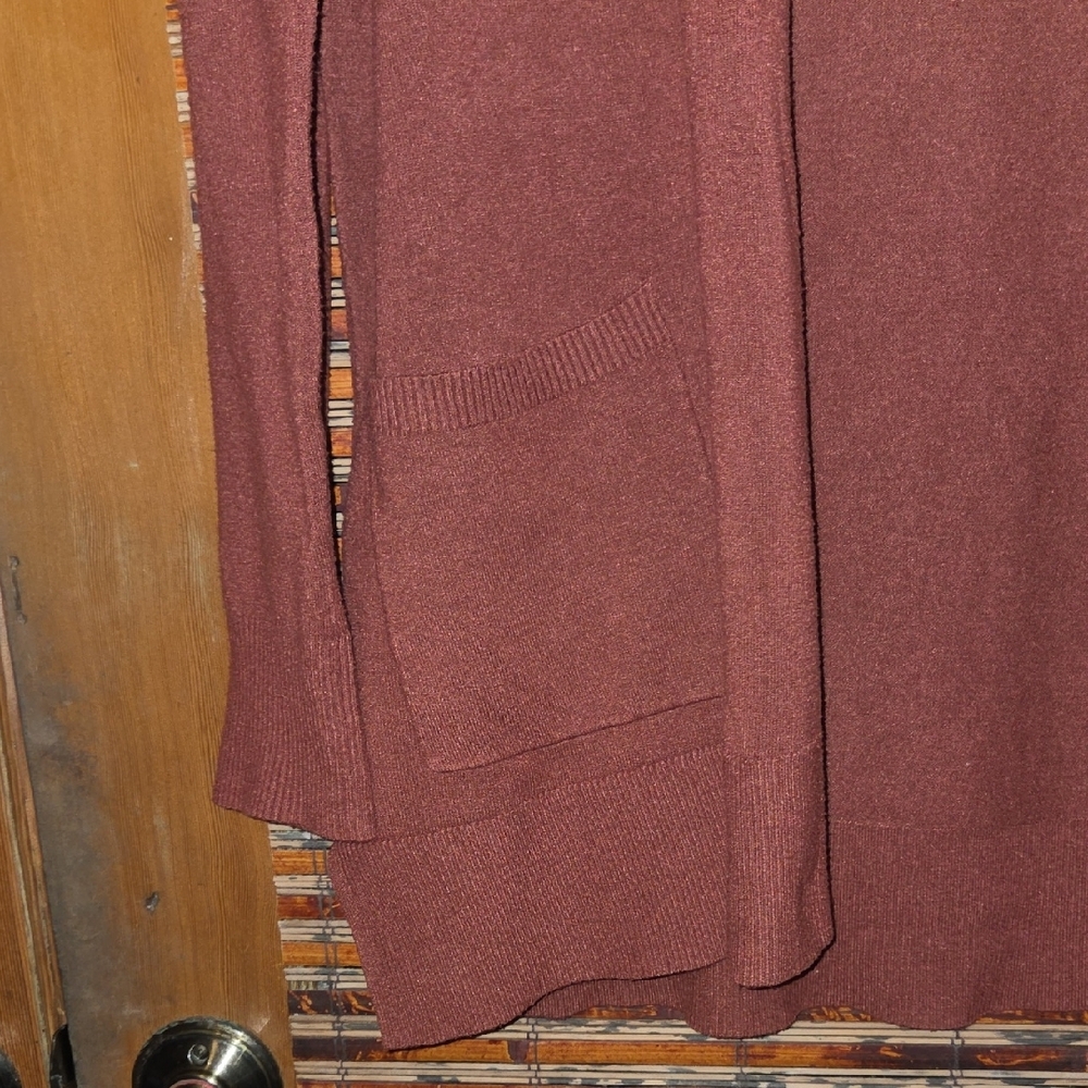 Pink Clover Rust Open Front Cardigan - Picture 3 of 3